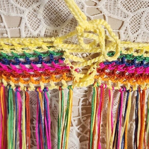 Crochet Boho Hippie Halter Top - Picture 6 of 9